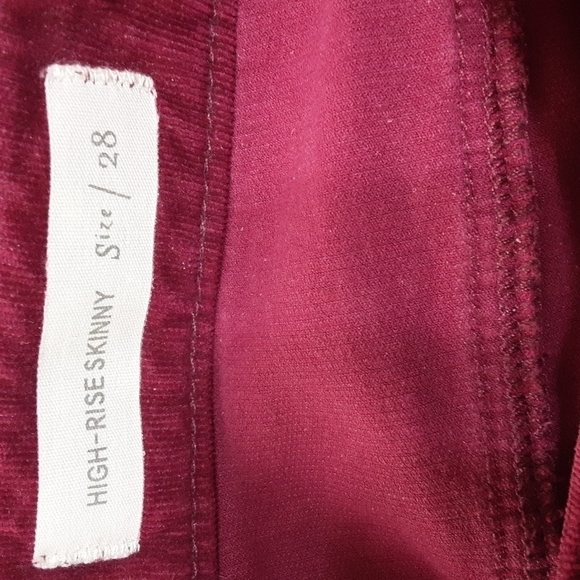 Anthropologie Women's High Rise Jeans in Red - Picture 4 of 8